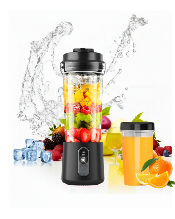 Licuadora Portatil Batidora Usb Recargable Color Negra 300w