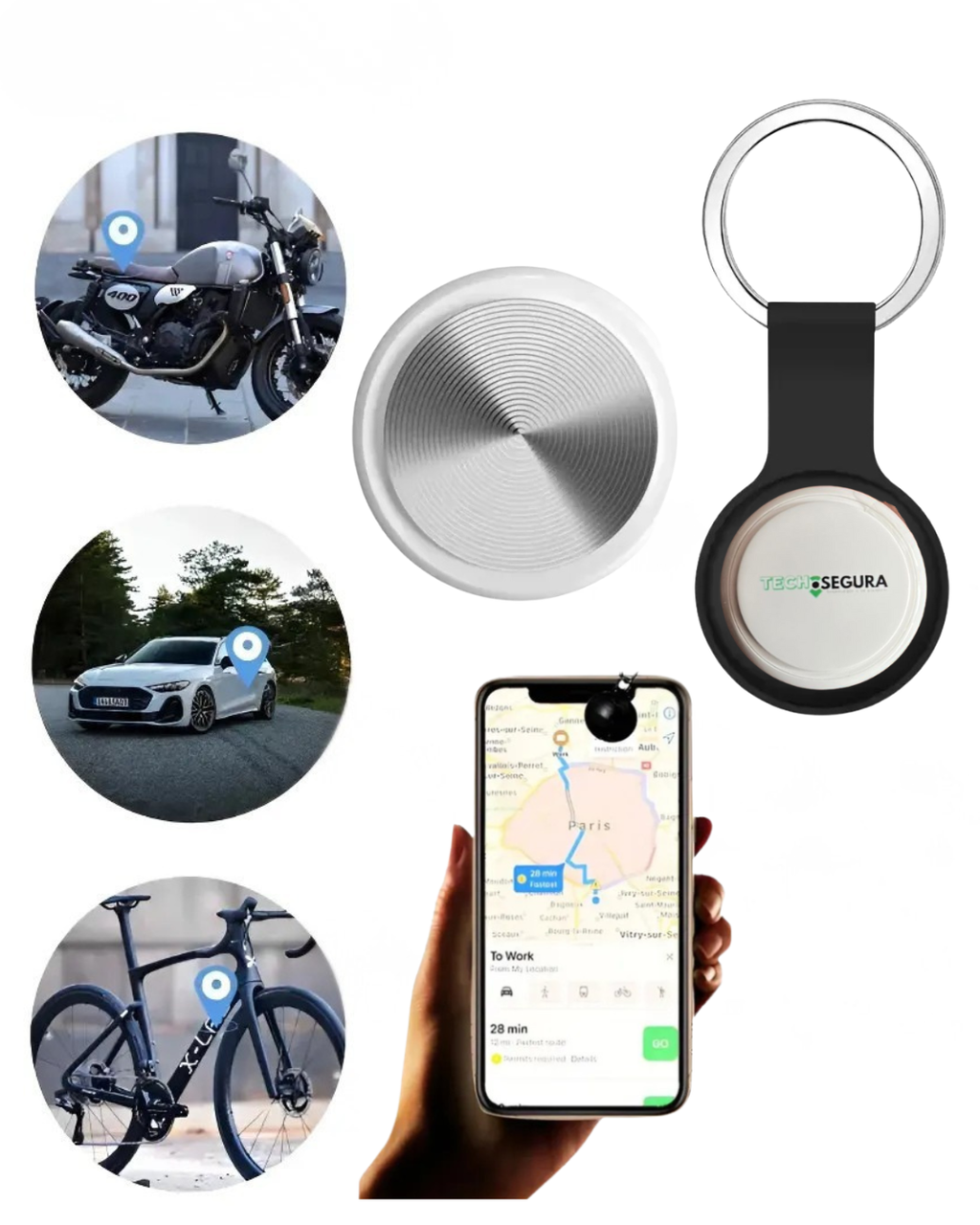 Rastreador Localizador Gps Vehiculos Android Ios Portatil TechSegura