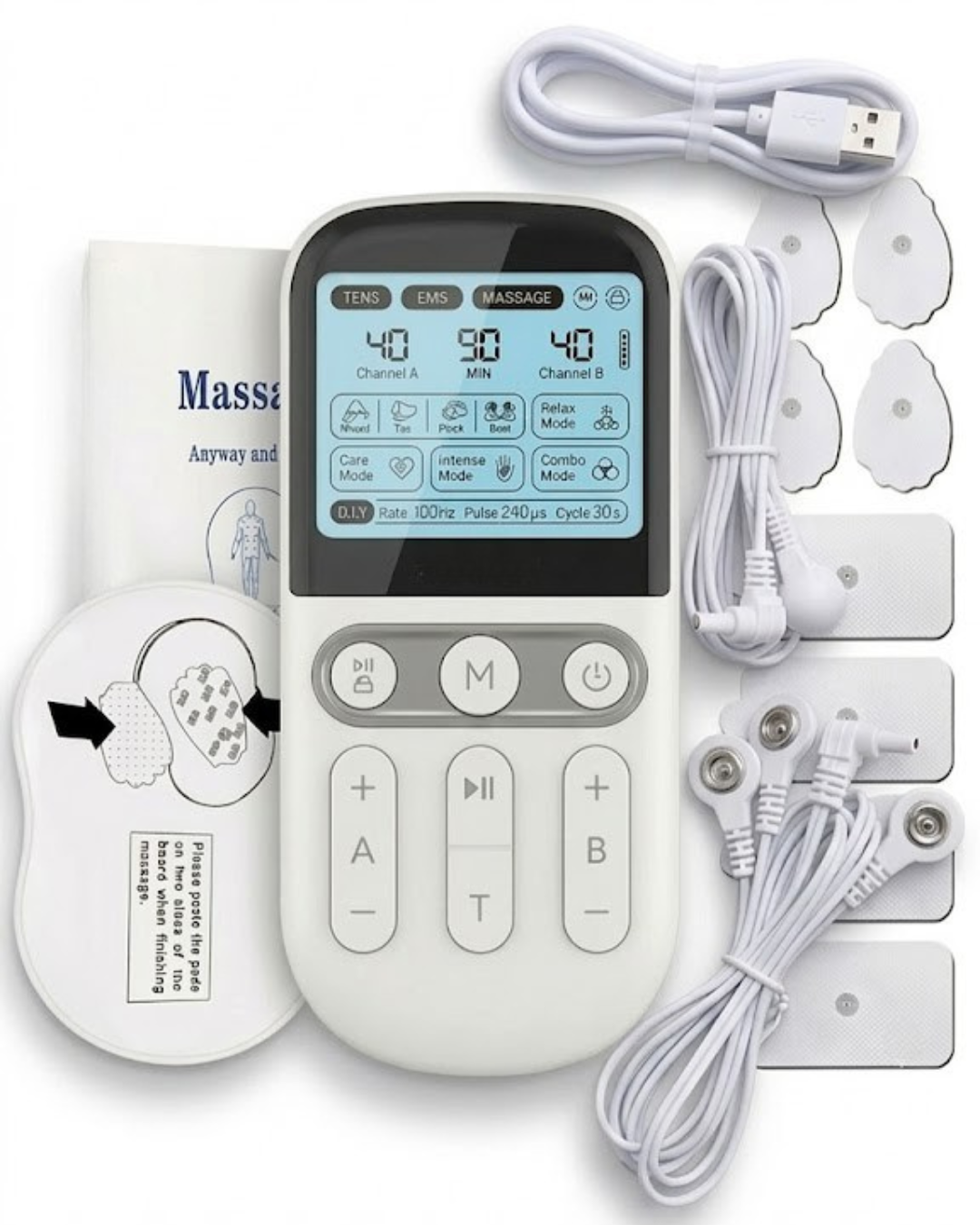 Tens Electroestimulador Musculo Electroterapia Portátil