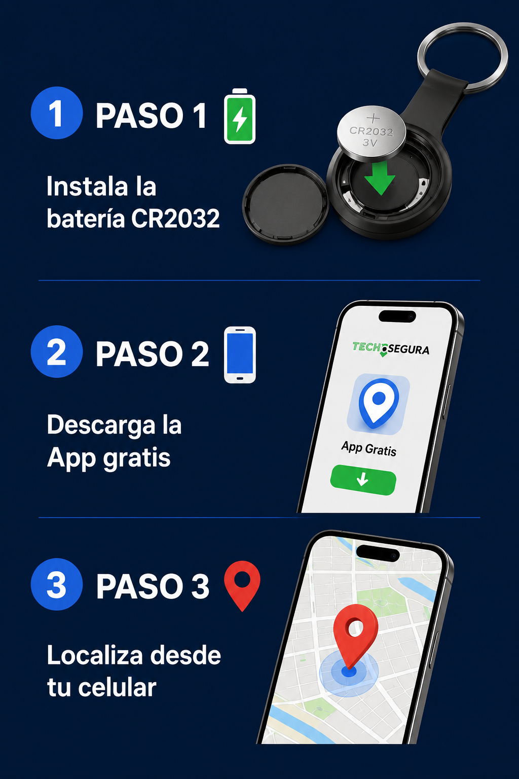 Rastreador Localizador Gps Vehiculos Android Ios Portatil TechSegura