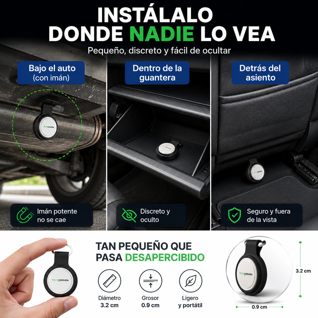Rastreador Localizador Gps Vehiculos Android Ios Portatil TechSegura