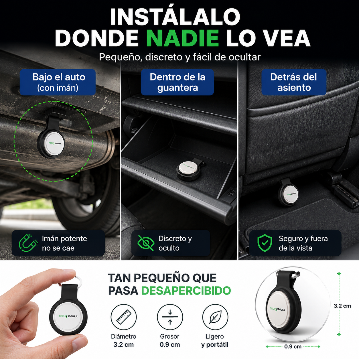 Rastreador Localizador Gps Vehiculos Android Ios Portatil TechSegura
