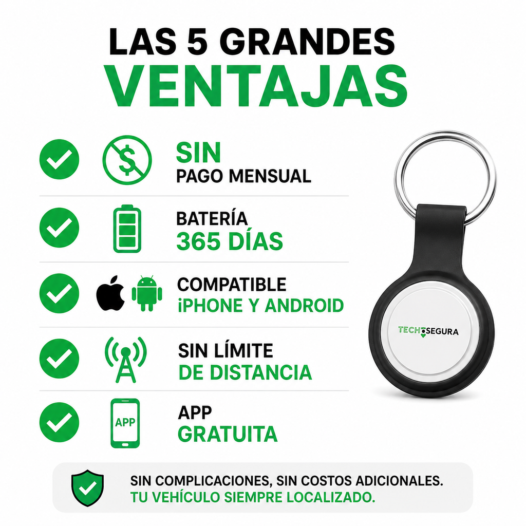 Rastreador Localizador Gps Vehiculos Android Ios Portatil TechSegura