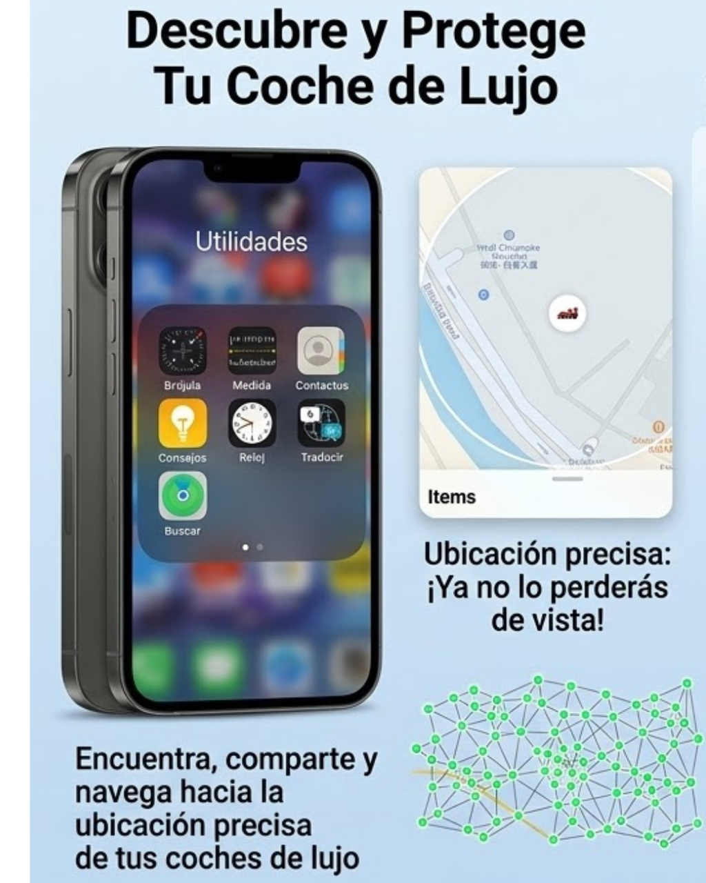 Rastreador Localizador Gps Tracker Auto Para Apple Sin Pagar TechSegura