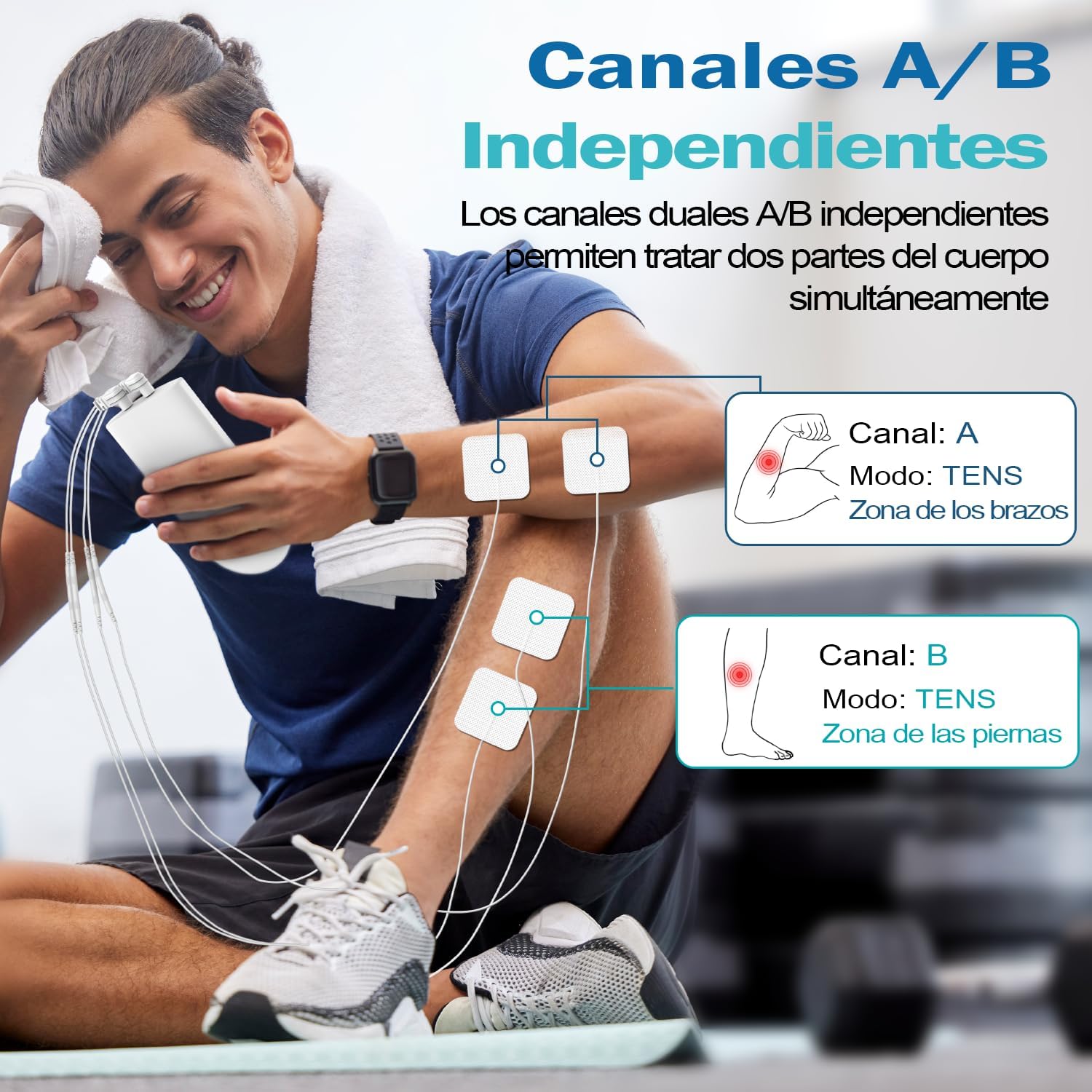 Tens Electroestimulador Musculo Electroterapia Portátil