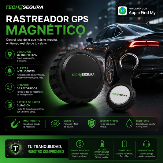 Rastreador Localizador Gps Vehiculos Magnetico Auto Portatil TechSegura