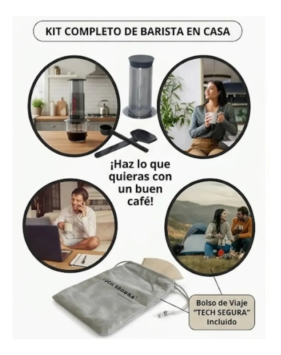 Cafetera Expreso Manual Portátil Techsegura Presión