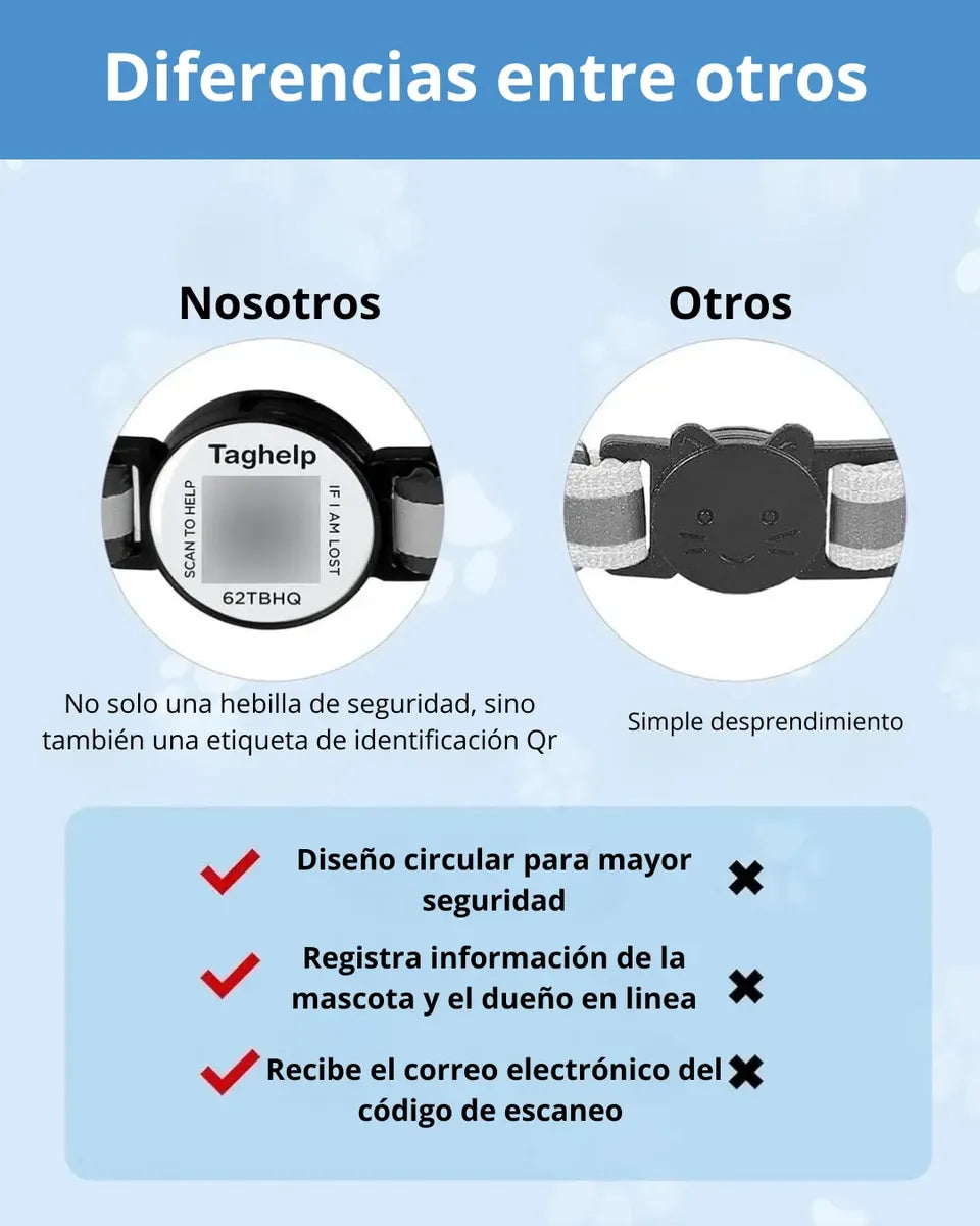 Collar Correa Airtag Qr Localizador Anti Ahorque Ajustable
