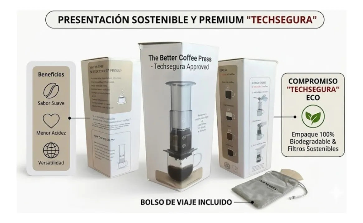 Cafetera Expreso Manual Portátil Techsegura Presión
