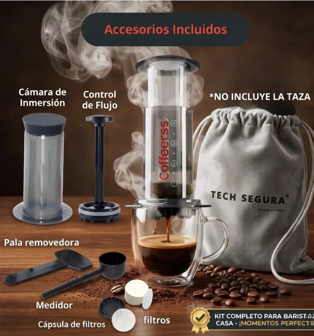 Cafetera Expreso Manual Portátil Techsegura Presión