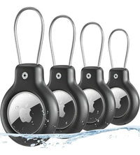 Kit 4 Llaveros Para Airtag Alta Resistencia Inoxidable Lock Negro