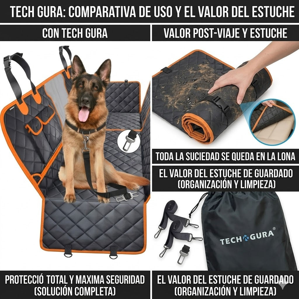 Cubre Asiento Protector Funda Auto Perro Mascota Impermeable TechSegura