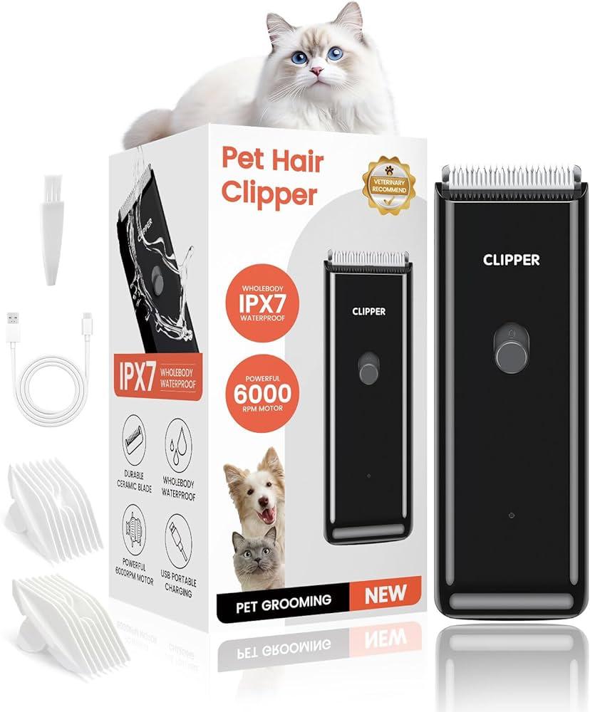 Peladora Canina Inalambrica + Kit Completo De Aseo Blanco Negro